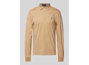 3616532830717 - Polo Luxury Pima Cotton Long Sleeve Polo Camel Heather