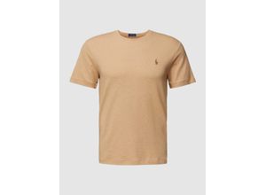 3616534283382 - Polo Luxury Pima Cotton Crew Neck T-Shirt Camel Heather