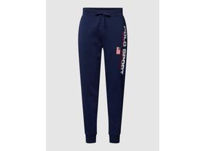 3616534407085 - - Sport Capsule - Jogginghose in Marineblau mit Bündchen und Flaggenlogo