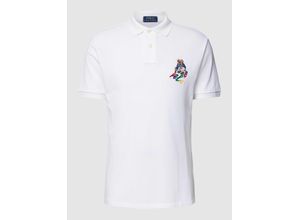 3616534933942 - Slim Fit Poloshirt mit Motiv-Stitching