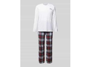 3616536851534 - Pyjama mit Label-Stitching