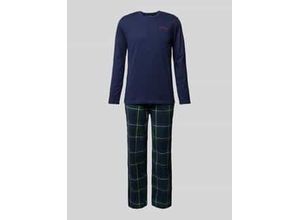 3616536919616 - Pyjama mit Label-Stitching