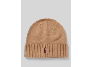 3616537639193 - Beanie aus Kaschmir mit Label-Stitching