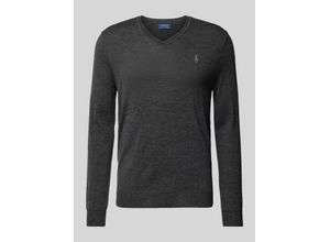 3616537850369 - Strickpullover aus Merinowolle mit V-Ausschnitt