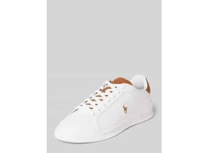 3616538571317 - Ledersneaker mit Label-Details