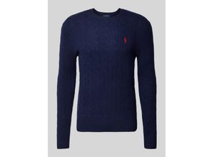 3616539427422 - Polo Wool Cashmere Cable Crew Neck Pullover Hunter Navy