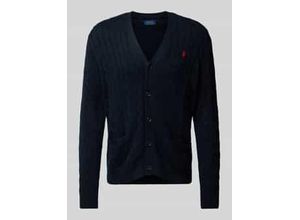 3616850459270 - Polo Cotton Cable Cardigan Hunter Navy