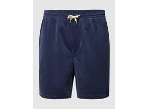 3616850773369 - Big & Tall - Prepster - Chino-Shorts aus Cord in Marineblau mit flacher Vorderseite und klassischer Oversize-Passform