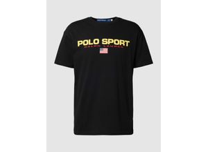 3616850987261 - - Sport Capsule - T-Shirt in Schwarz mit Logo vorne und klassischem Schnitt-Black