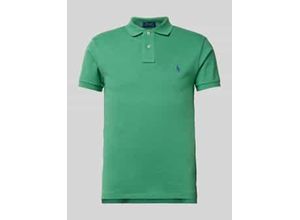 3616853756253 - Slim Fit Poloshirt mit Label-Stitching 3616853756253 - Slim Fit Poloshirt mit Label-Stitching