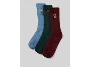 3616854055157 - Socken mit Label-Stitching im 3er-Pack