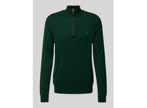 3616858587944 - Strickpullover aus Wolle mit Stehkragen und Reißverschluss