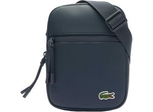 3617071515844 - LACOSTE Umhängetasche Stickoptik Reißverschluss für Herren blau