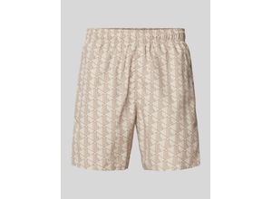 3617071711086 - Regular Fit Shorts mit Allover-Label-Muster