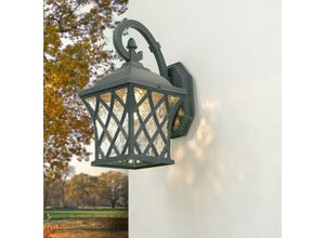 3648437409132 - Licht-erlebnisse - Rustikale Außenwandlampe Laterne Hof Garten Balkon - Anthrazit