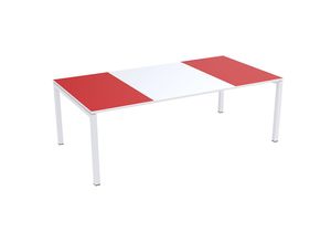 3660141220216 - Paperflow Konferenztisch easyDesk® HxBxT 750 x 2200 x 1140 mm weiß rot