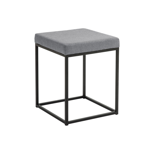 3660141233452 - Hocker Paperflow Cube Industrial Design Polyesterbezug Gestell Stahl & Sperrholz B 370 x T 370 x H 480 mm grau