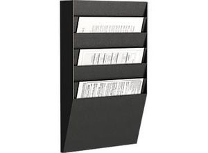 3660141881929 - Paperflow - Prospekthalter 311 x 502 x 79 cm (b x h x t) din A4 Polystyrol schwarz 6 Fächer