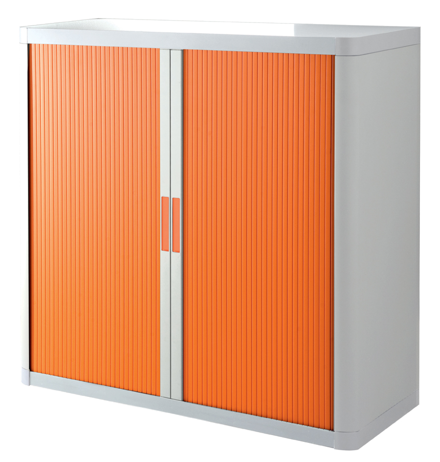 3660141926521 - PAPERFLOW Rollladenschrank easyOffice 2 Böden weiß  orange