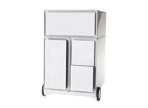 3660141931297 - Paperflow Rollcontainer easyBox® 1 Schublade 1 Hängeregistraturschub 2 CD-Schübe weiß   weiß