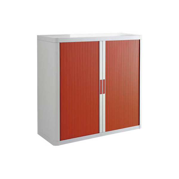 3660141934724 - Aktenschrank easy Office E1C0009800020 Kunststoff Stahl abschließbar 2 OH 110 x 104 x 415 cm keine Fachböden rot weiß