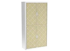 3660141948769 - easyOffice 2M Rollladenschrank 2040x1100x415mm PERSO ART DECO - AUFGEHENDE SONNE