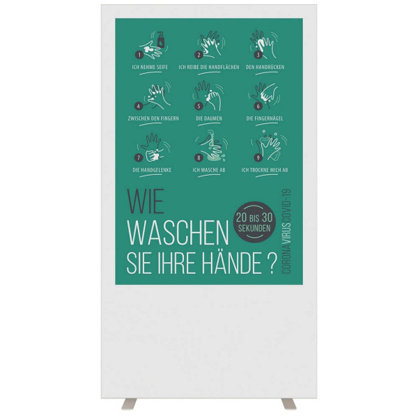 3660141953107 - easyScreen Stellwand Hände-Waschen 940 x 1740 cm 3660141953107 PAPERFLOW