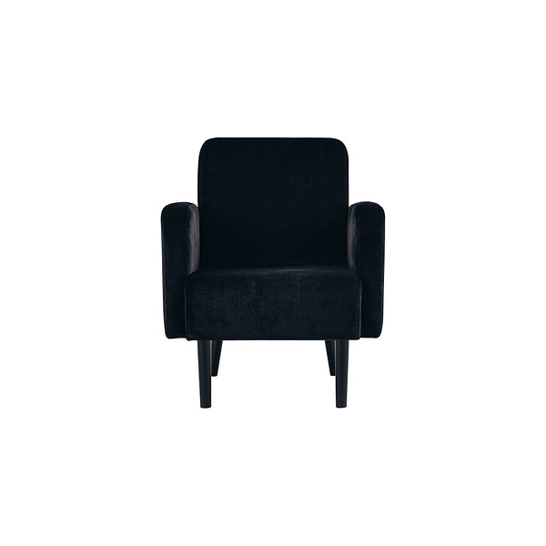 3660141954364 - Sessel easyChair® by Paperflow LISBOA Samtbezug rostfarben Fußgestell schwarz B 710 x T 815 x H 830 mm