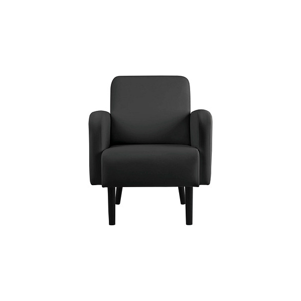 3660141954609 - Sessel easyChair® by Paperflow LISBOA desinfektionsmittelbeständiger Kunstlederbezug schwarz Fußgestell schwarz B 710 x T 815 x H 830 mm