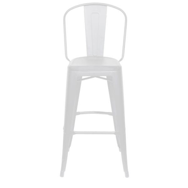 3660141962727 - Barhocker meet by Paperflow URBAN Rückenlehne stapelbar UV-behandelt perforierte Sitzfläche B 360 x T 365 x H 760 mm Stahl verzinkt weiß weiß 2 Stück