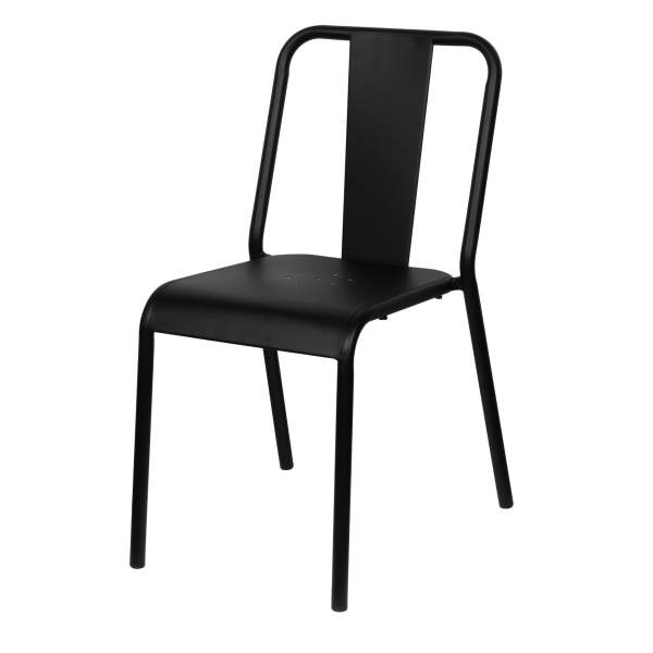 3660141962772 - meet by Paperflow Outdoorstuhl ARTY stapelbar Stahl verzinkt matt schwarz 2er-Set