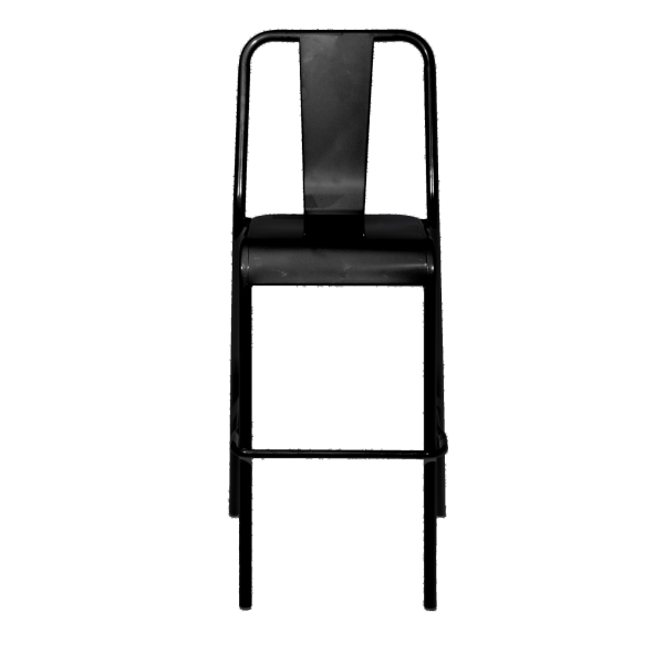3660141962796 - meet by Paperflow Barhocker ARTY Rückenlehne stapelbar UV-behandelt perforierte Sitzfläche B 385 x T 400 x H 760 mm Stahl verzinkt schwarz schwarz 2 Stück