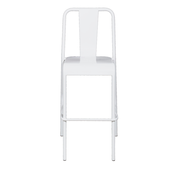 3660141962802 - meet by Paperflow Barhocker ARTY Rückenlehne stapelbar UV-behandelt perforierte Sitzfläche B 385 x T 400 x H 760 mm Stahl verzinkt weiß weiß 2 Stück