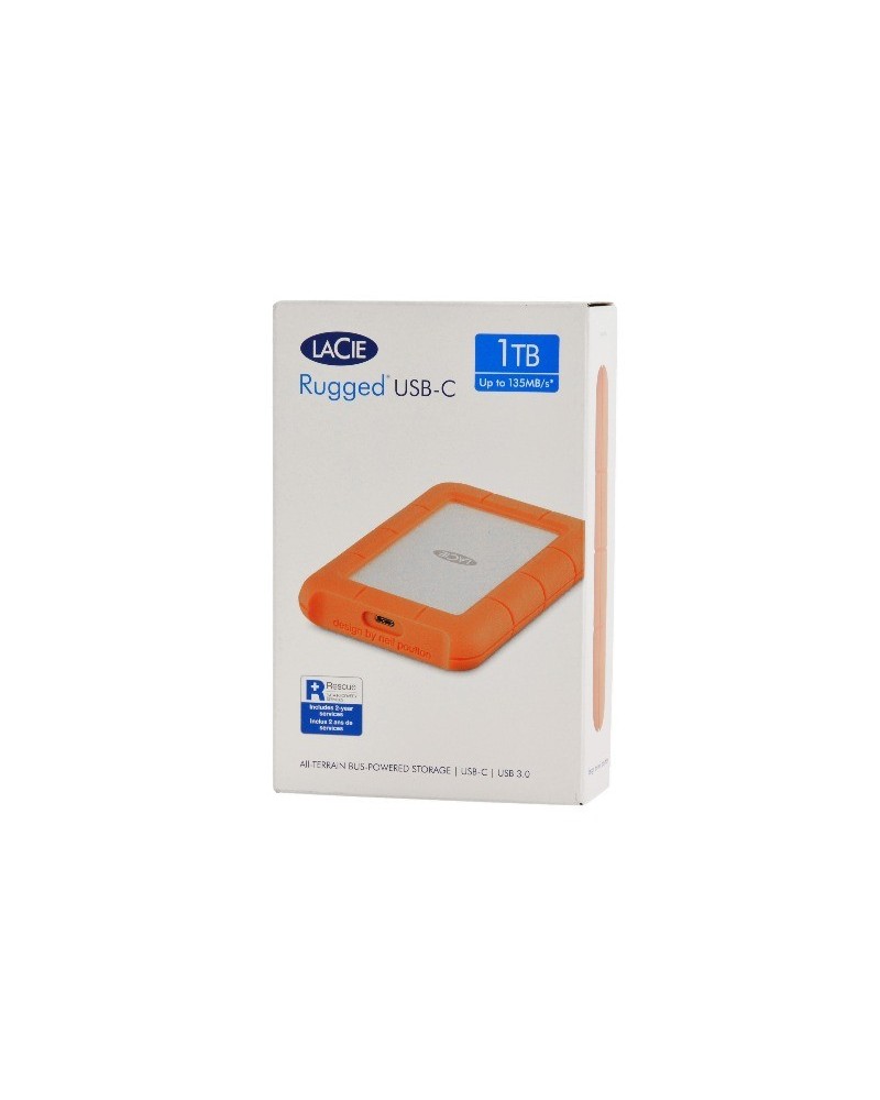 3660619400140 - Rugged 1TB usb-c USB30 Drop- crush- and rain-resistant for all-terrain use orange - Lacie