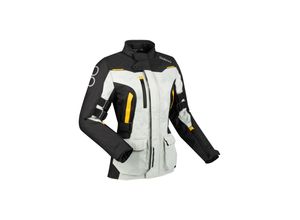 3660815181218 - Motorradjacke Zephyr Schwarz-Grau-Gelb Damen