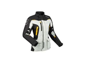 3660815181263 - Motorradjacke Zephyr Schwarz-Grau-Gelb Damen