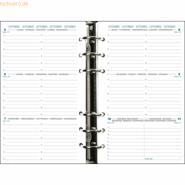 3660942009188 - Timer Kalender 1 Woche  2 Seite waagrecht 105x172mm Kalendar