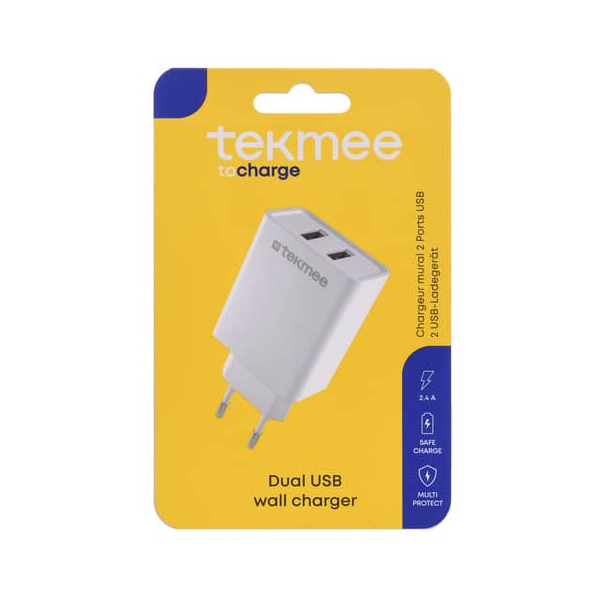 3661075314811 - Ladeadapter 2x USB-A weiß 3661075314811 Tekmee