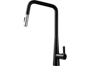 3661109014328 - Essebagno - Style Spültischmischer mit Handbrause Mattschwarz und Chrom - Noir