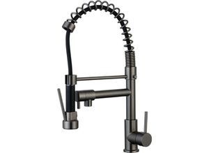 3661109019774 - Essebagno Big Pro Spültischarmatur mit Brause in Gun-Metal - Gris