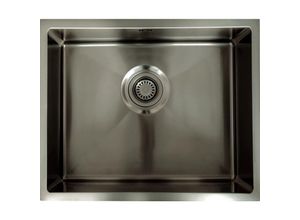 3661109022101 - Essebagno - Luisa Einzelbecken Spüle 1 Becken 55x45 aus Edelstahl in Gun Metal - Gris