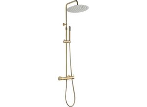 3661109025614 - Delice ii Mechanische Duschsäule gebürstetes Gold 300 - Essebagno