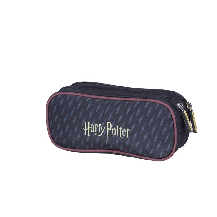 3661507527888 - Rechteckiges Etui mit zwei Fächern für Kinder KidAbord Harry Potter Gold