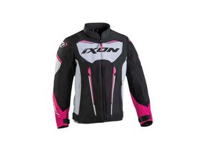 3661615480419 - Striker Air L Kinder Motorrad Textiljacke - Schwarz Weiss Pink - 12 Jahre - unisex