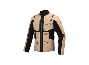 3661615577447 - Motorradjacke M-SKEID Sand-Schwarz-Rot