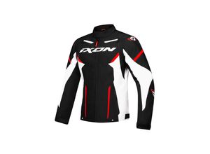 3661615631712 - Motorradjacke IXON Striker Schwarz-Weiß-Hellrot