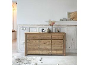 3662251001600 - Berah Getah - Sideboard aus recyceltem Teakholz 3 Schubladen 3 Türen