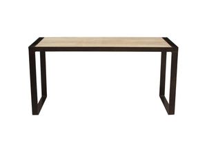 3662275039320 - Industrieller Design-Schreibtisch aus Massivholz L156 cm INDUSTRIA - Holz hell   Schwarz