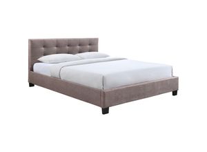 3662275055450 - Bett 160 x 200 Stoff Beige gepolstert marquise - Kamel