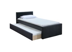 3662275055498 - - Ausziehbett 90 x 195 cm Schwarz Matt macco - Schwarz